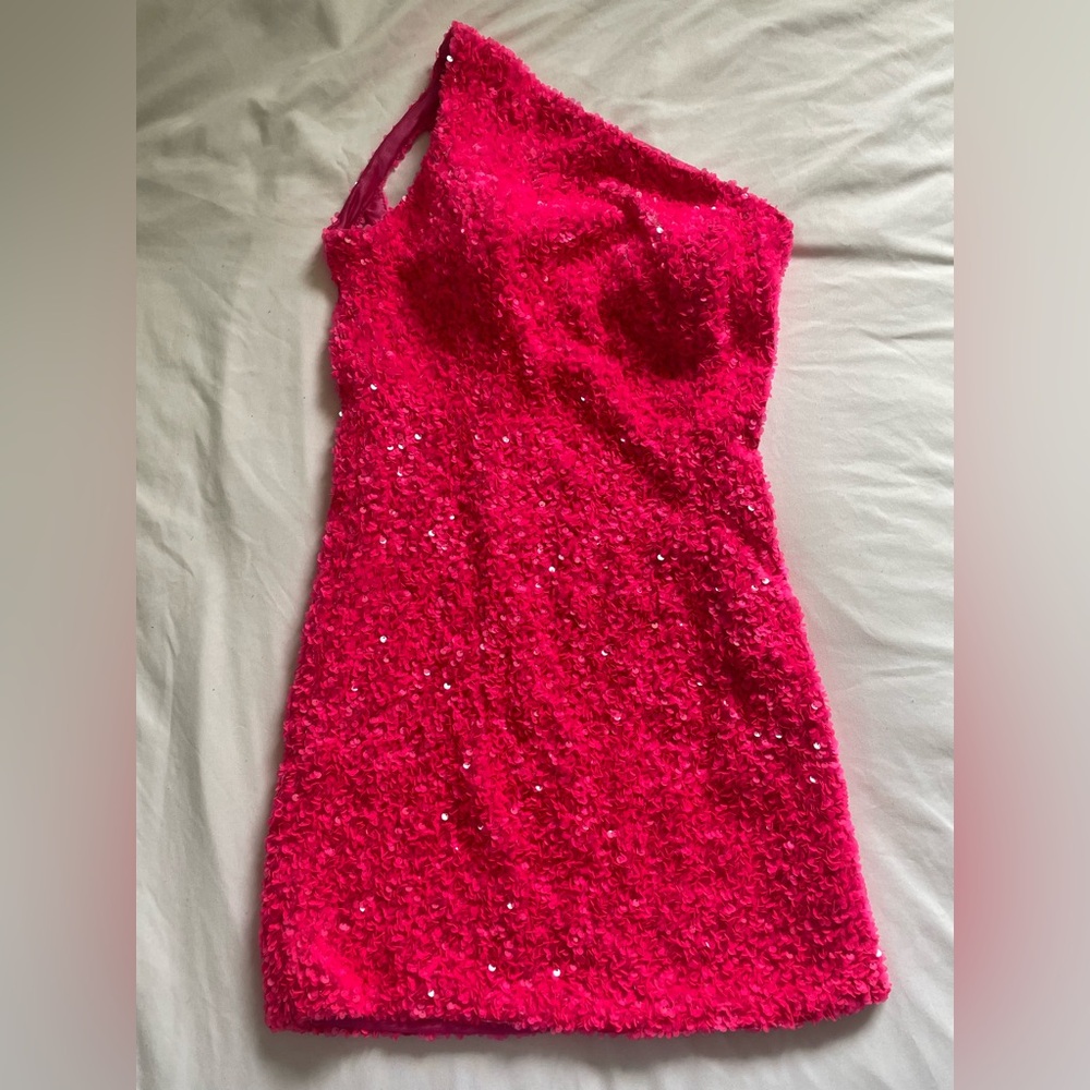 One-Shoulder Sequin Dress